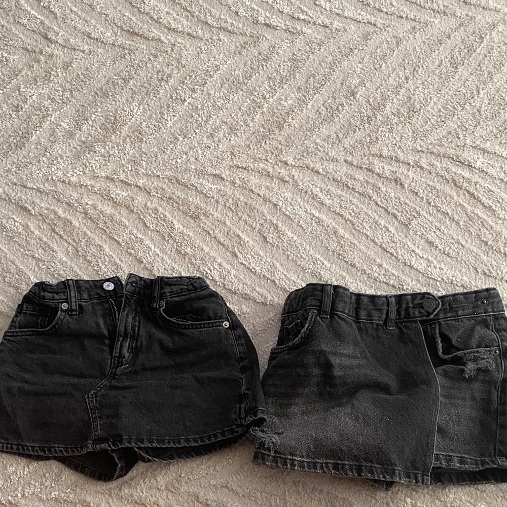 Zara Charcoal Denim Skirt